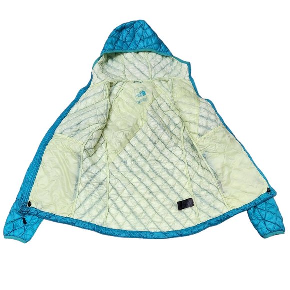 The North Face Thermoball Hoodie Lightweight Teal Full Zip Jacket Size XS - Picture 5 of 10